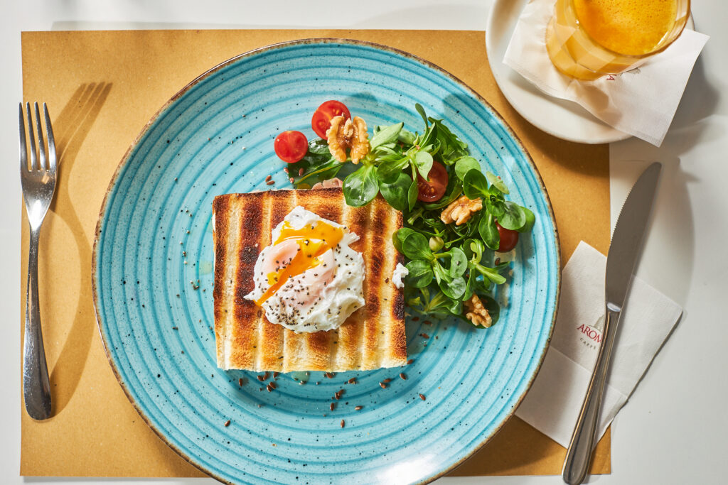 brunch aroma caffe oristano, croque madam